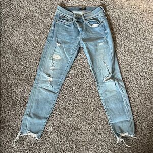 Polo by Ralph Lauren Light Blue Distressed Skinny Jeans